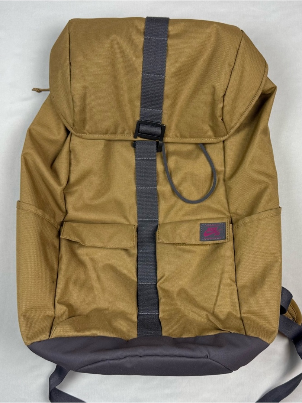 Nike SB Stockwell Backpack Tan Canvas Hiking Bag